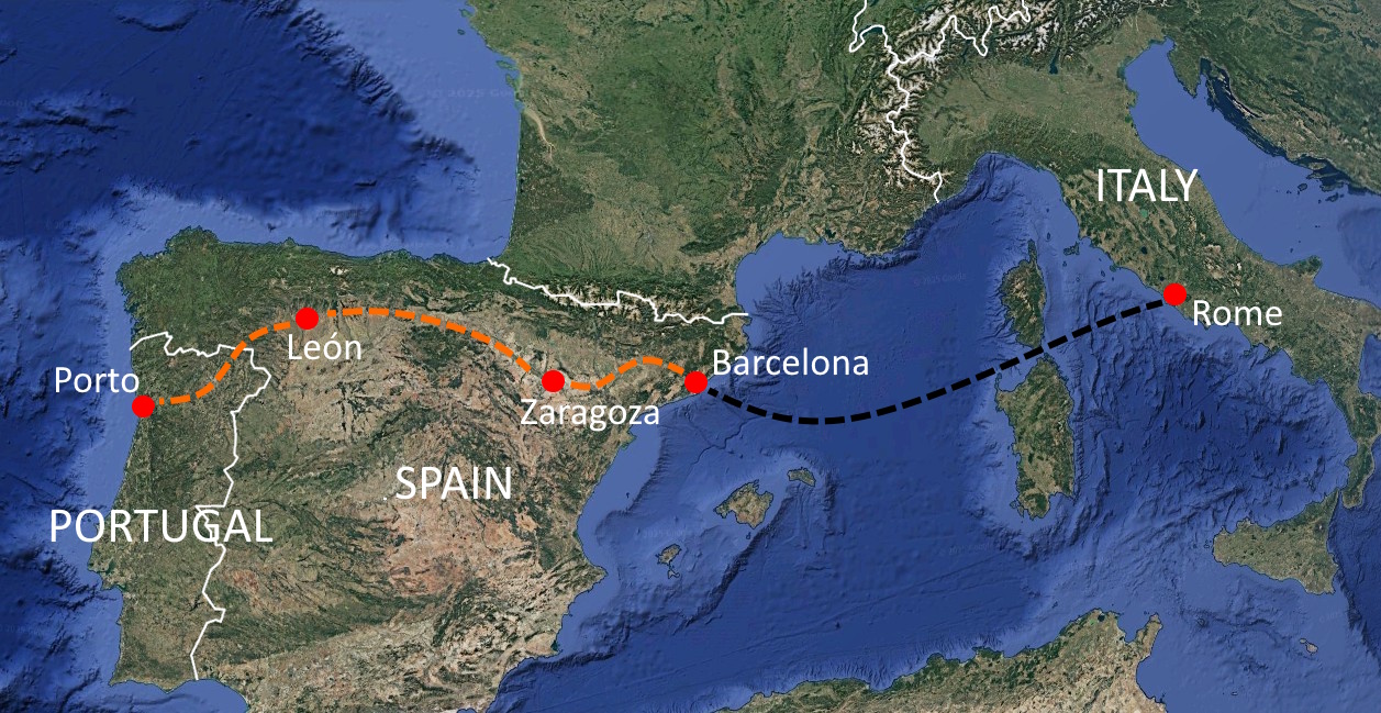 Miata Rome-Spain-Porto scenic view - Miata Driving Tours tour destination